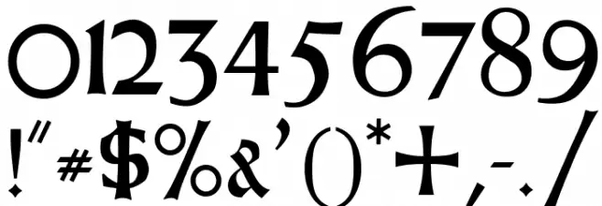 GotischWeissUNZ1A-Italic Font OTHER CHARS