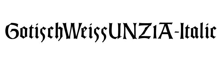 GotischWeissUNZ1A-Italic  免费字体下载