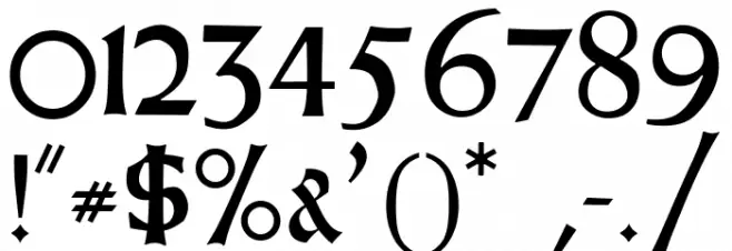 GotischWeissUNZ1A-Italic Font OTHER CHARS