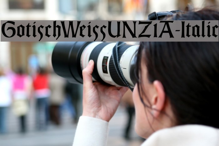 GotischWeissUNZ1A-Italic Font examples