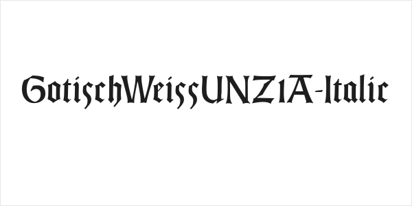 GotischWeissUNZ1A-Italic Logo