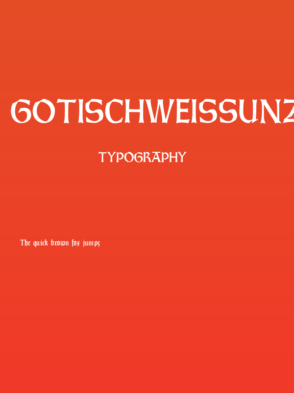 GotischWeissUNZ1A-Italic Poster