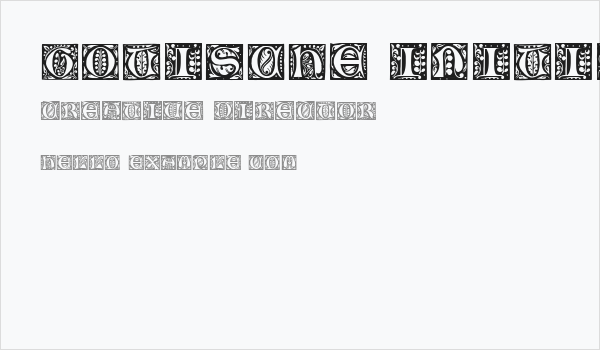 Gotische Initialen Business Card