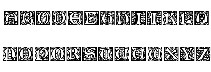 Gotische Initialen Font LOWERCASE