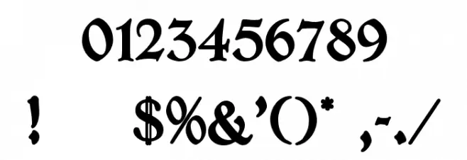 GotischeMajuskel Font OTHER CHARS