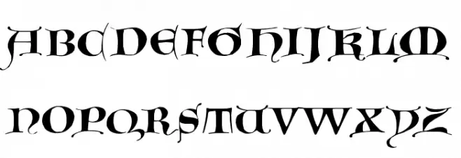 GotischeMajuskel Schriftart Groß