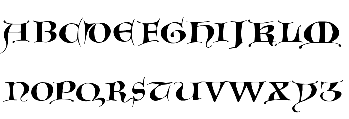 GotischeMajuskel Font LOWERCASE