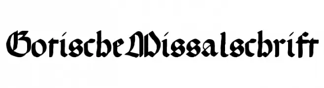 GotischeMissalschrift  Frei Schriftart Herunterladen