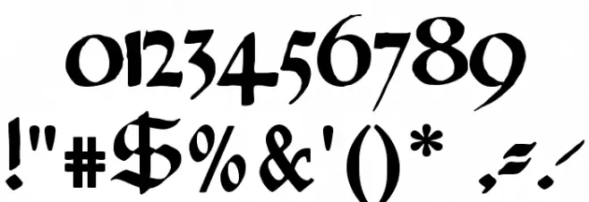 GotischeMissalschrift Font OTHER CHARS