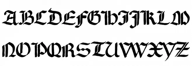 GotischeMissalschrift Schriftart Groß