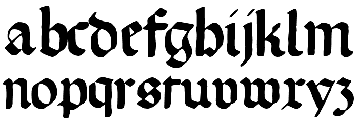 GotischeMissalschrift Font LOWERCASE