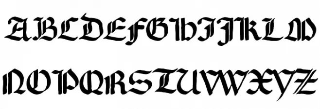 GotischeMissalschrift Fonte MAIÚSCULAS