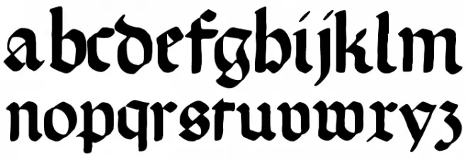 GotischeMissalschrift Fuentes MINÚSCULAS