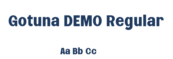 Gotuna DEMO Regular Font Preview