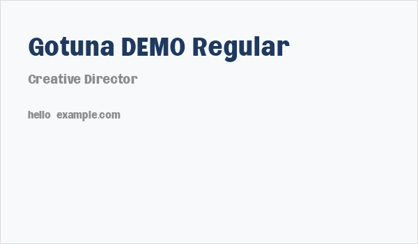 Gotuna DEMO Regular Business Card