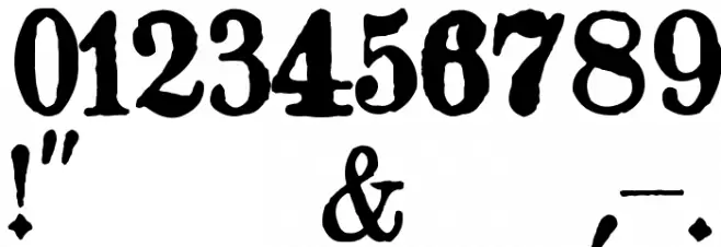 Gotyk Poszarpany Font OTHER CHARS