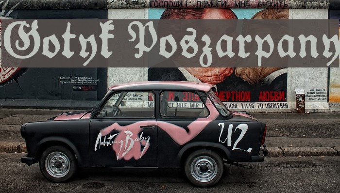 Gotyk Poszarpany Font examples
