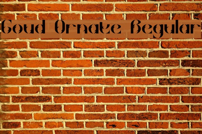 Goud Ornate Regular Font examples