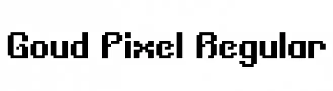 Goud Pixel Regular  Скачать бесплатные шрифты