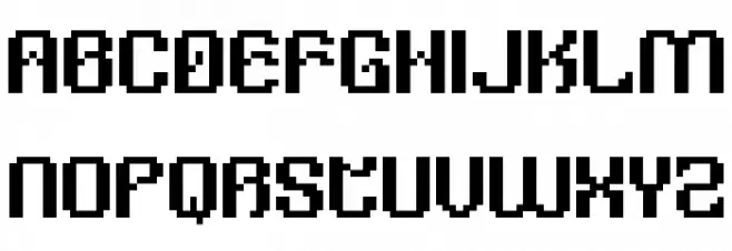 Goud Pixel Regular خط أحرف كبيرة
