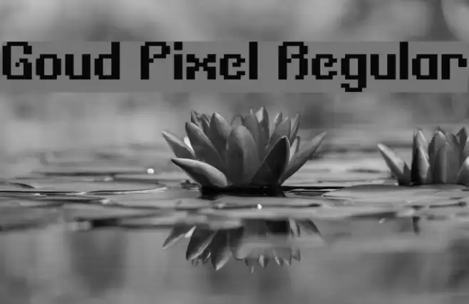Goud Pixel Regular Font examples