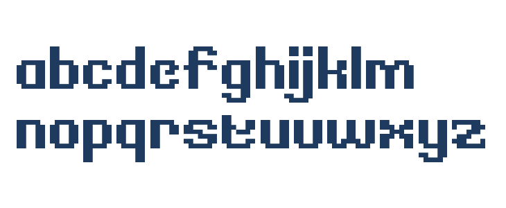 Goud Pixel Regular Lowercase