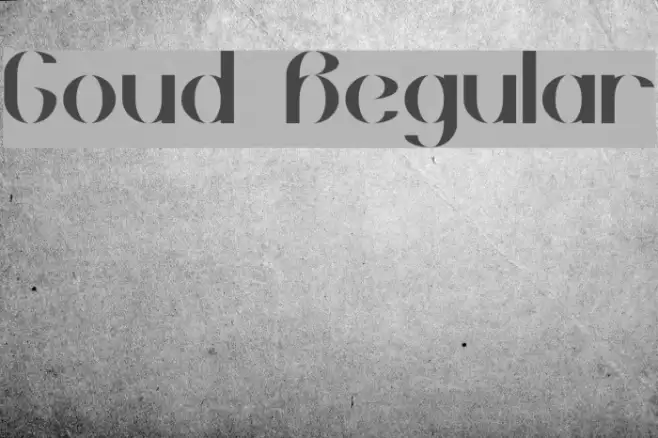 Goud Regular Font examples
