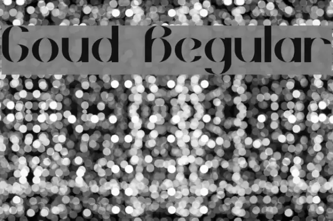 Goud Regular Font examples