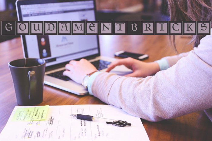 GoudamentBricks Font examples