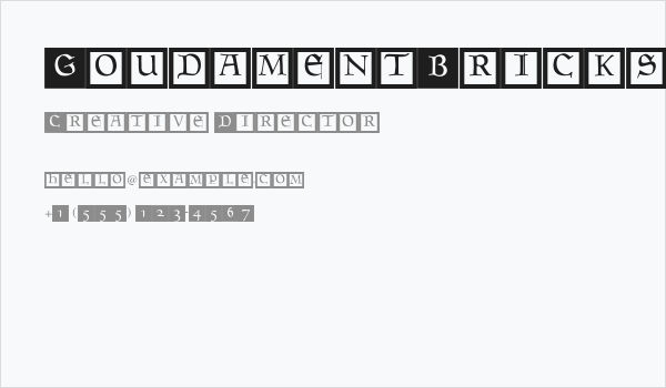 GoudamentBricks Business Card