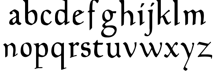 Goudament Font LOWERCASE