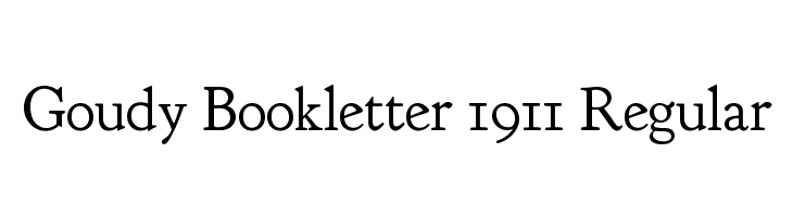 Goudy Bookletter 1911 Regular  Frei Schriftart Herunterladen