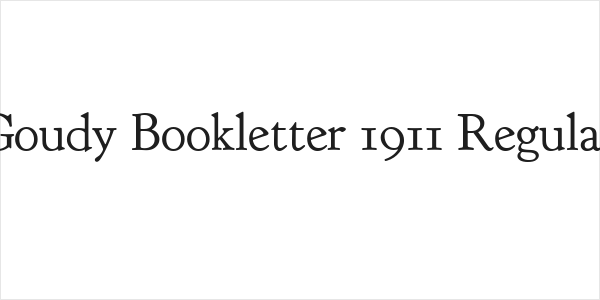 Goudy Bookletter 1911 Regular Logo