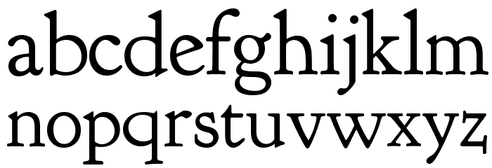 Goudy Bookletter 1911 Regular Font LOWERCASE