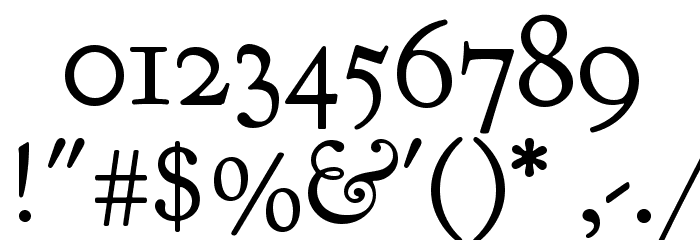 Goudy Bookletter 1911 TT Regular Font OTHER CHARS