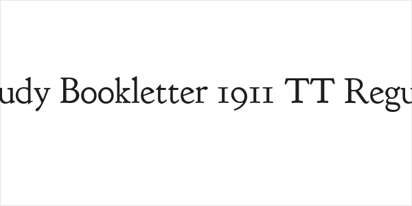 Goudy Bookletter 1911 TT Regular Logo