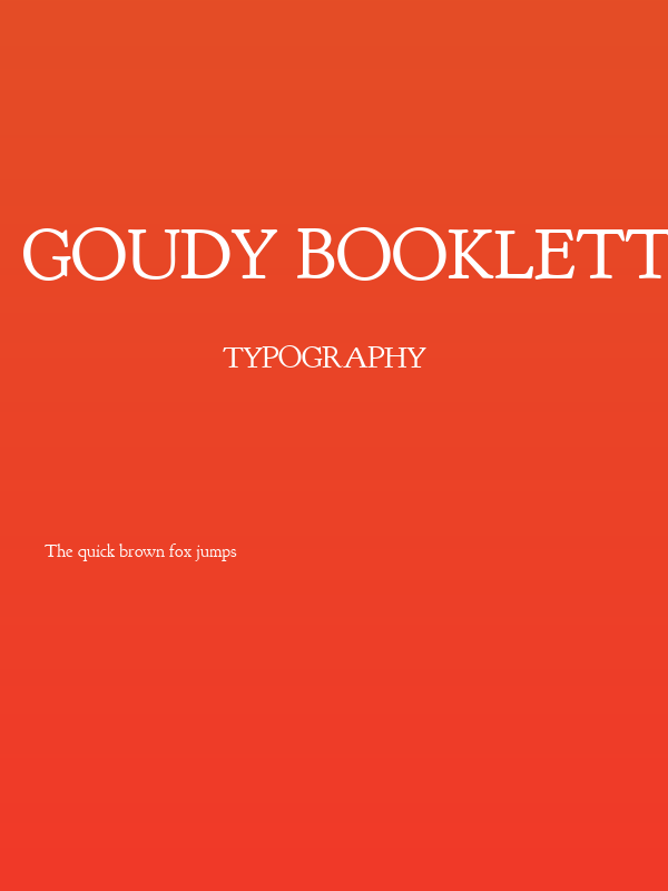 Goudy Bookletter 1911 TT Regular Poster
