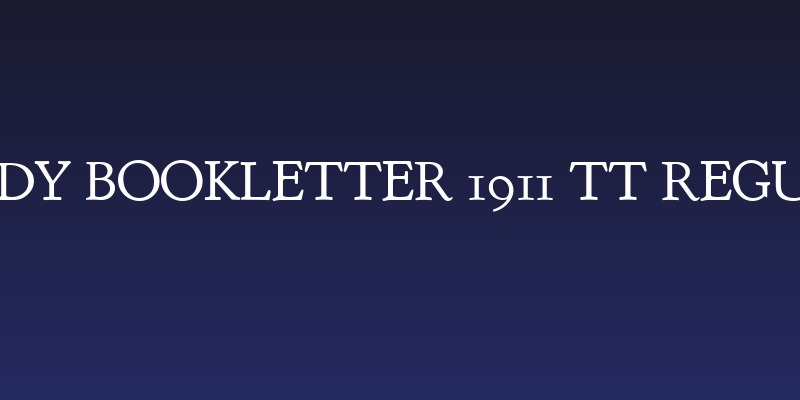 Goudy Bookletter 1911 TT Regular Social Header