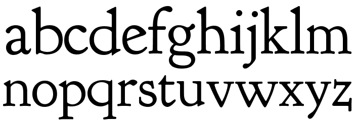 Goudy Bookletter 1911 TT Regular Font LOWERCASE