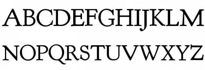 Goudy Bookletter 1911 TT Schriftart Groß