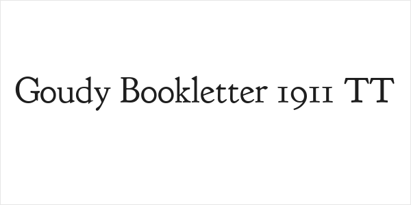 Goudy Bookletter 1911 TT Logo