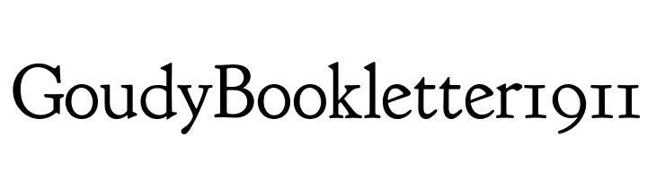 Goudy Bookletter 1911  フリーフォントのダウンロード