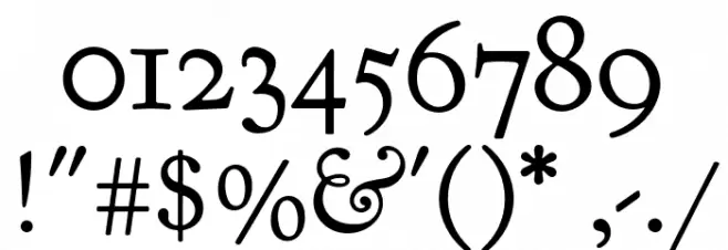 Goudy Bookletter 1911 Font OTHER CHARS