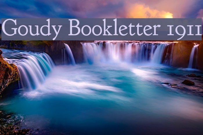 Goudy Bookletter 1911 Font examples