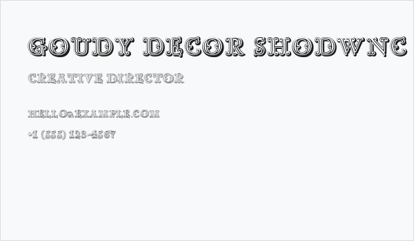 Goudy Decor ShodwnC Business Card