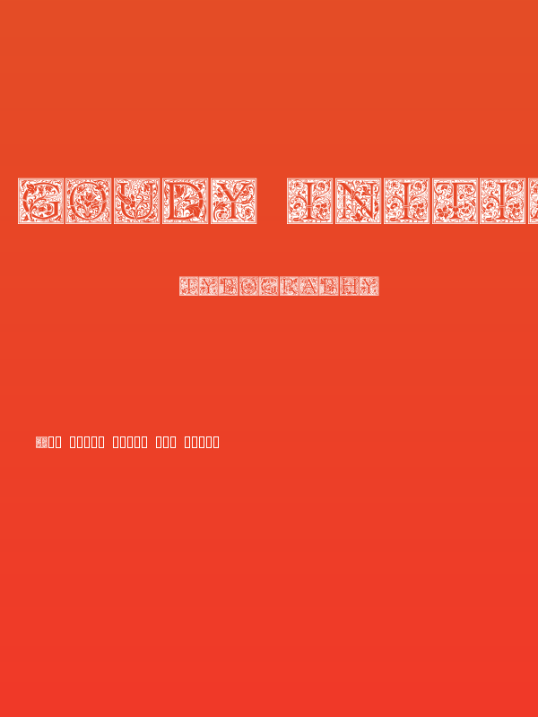 Goudy Initialen Poster