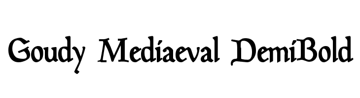 Goudy Mediaeval DemiBold  Fuentes Gratis Descargar