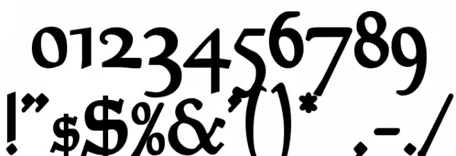 Goudy Mediaeval DemiBold Font OTHER CHARS