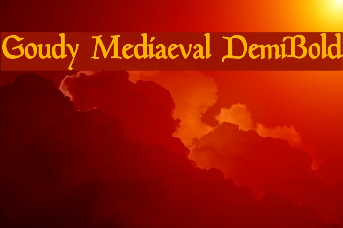 Goudy Mediaeval DemiBold Example 1