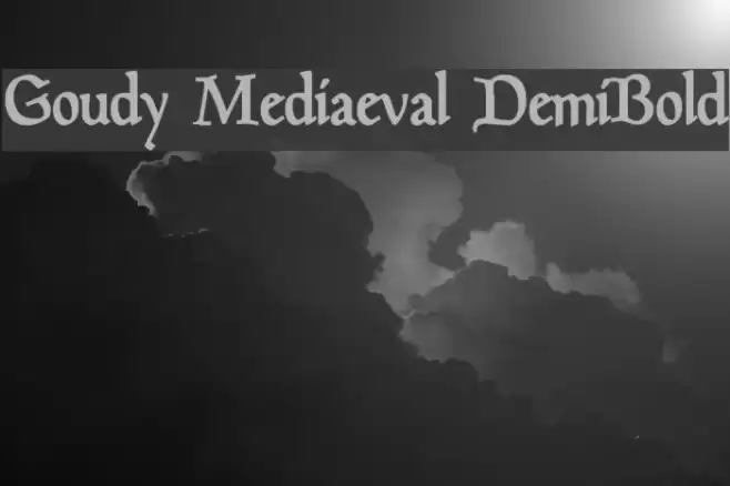 Goudy Mediaeval DemiBold Font examples